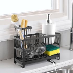 baKitchen Sink Caddy Organizer Sponge Holder for Kitchen Essentials Storage