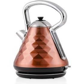 Electric Kettle Hot Water Boiler Stainless Steel 1.7 L Automatic Shut-Off 1500W Cleo Collection Cool Touch Handle Portable Brew Coffee Maker Tea (Actual Color: Copper)